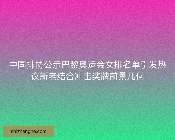 中国排协公示巴黎奥运会女排名单引发热议新老结合冲击奖牌前景几何